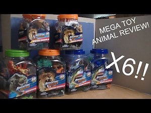 ADVENTURE FORCE TOY JUMBO 55 PCS AND 40 PCS ANIMAL BUCKET MEGA REVIEW! OCEAN DINOSAURS SAFARI!