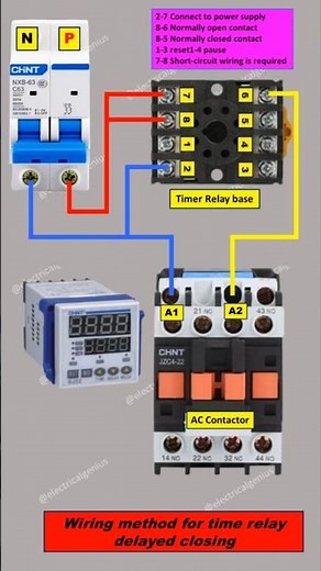 Time Delay Relay Wiring | Timer Relay Connection