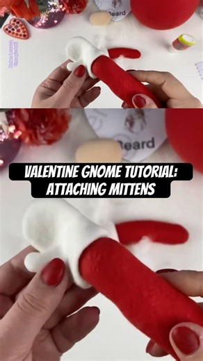 Valentine Gnome Tutorial: click on the link above to watch ⬆️❤️ #helenlozova #valentinesdaypresent