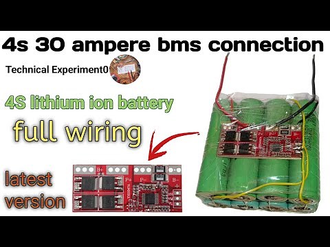 How to use 4S 30 amp BMS make to lithium ion battery pack 16.8 volt with 18650 cells