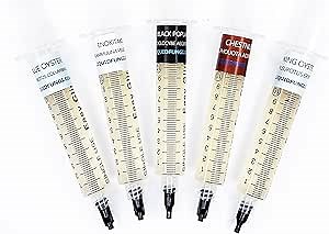 Liquid Culture Syringe 5 Pack - Cold Weather Mushroom Mycology Starter Pack - Grow cold weather mushrooms on agar, grain, straw, or standard master mix hardwood blocks