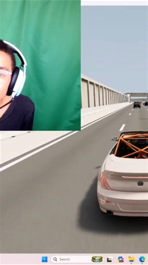 Drifting on the Highway in the Matrix Map Beamng Drive #Youtubeshorts