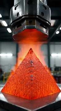 Glowing Metal Gets Destroyed by Hydraulic Press #extreme #satisfying