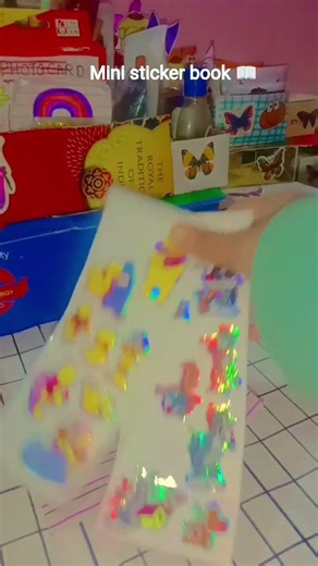 mini sticker book 📖#diy #craftyhome #craft #stickers#trend#music#viral