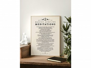 Marcus Aurelius Meditations Poster Print, Stoic Philosophy Poster, Motivational Quote Print, Stoicism Gifts, Men Decor Wall Art - Etsy