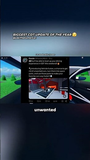 BIGGEST CDT Update Of The Year 🫣🔥 #roblox #cardealershiptycoon #youtubeshorts #shortsfeed #leak #cdt
