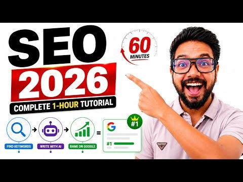 Complete SEO Tutorial 2026: Find Keywords, Write with AI & Rank on Google ( Full 1 hour tutorial )