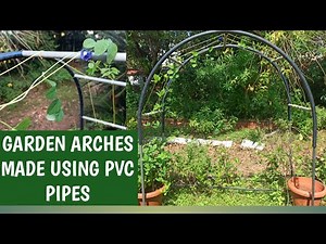 Garden arc using pvc pipes/ creeper plants support/easy way of creating a arc for the plants (108)