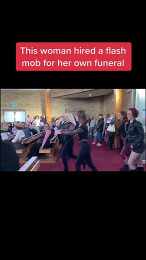 Another one bites the dust! This woman hired a flash mob for her own #funeral.