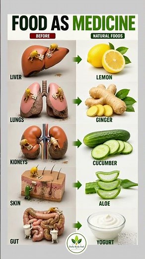 Food As Medicine 🌿 | Best Natural Foods for Liver, Lungs, Kidneys, Skin & Gut Health #shors