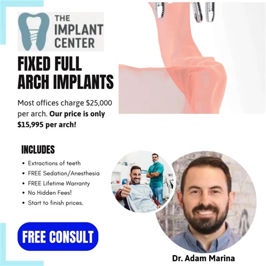Replacing missing or damaged teeth for life doesn't have to cost a fortune! We've made implants more affordable than ever. We offer fixed full arch implants starting as low as $15,000 per arch. And yes, low monthly payments are available! To put this in perspective, most offices in Oregon charge at least $25,000 to $35,000 per arch for the exact same procedures we offer. Patients can easily save $10K-$20K per arch simply by choosing us. To learn more, book a free consultation with us at: https:/