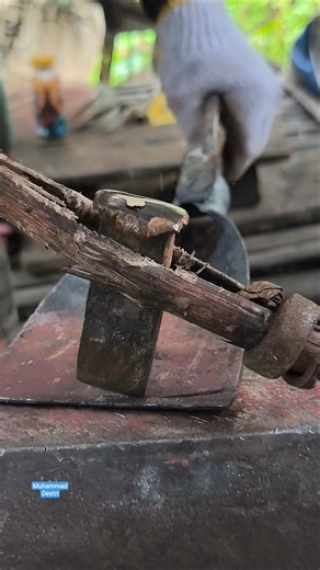 Look at the correct way to cut the end of the iron..