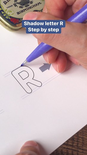 596K views · 138 reactions | Shadow letter R, step by step | Made by Edgar | Facebook