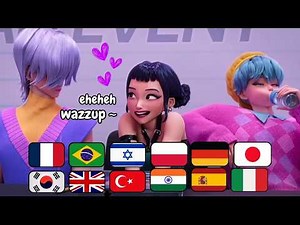 Zoey HEHE WAZZUP Challenge 🌍 16 Languages | K-pop Demon Hunters