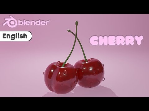 English 【blender3.4】Beginner Tutorial Modeling Cherry and water droplets with blender Cycles 3DCG