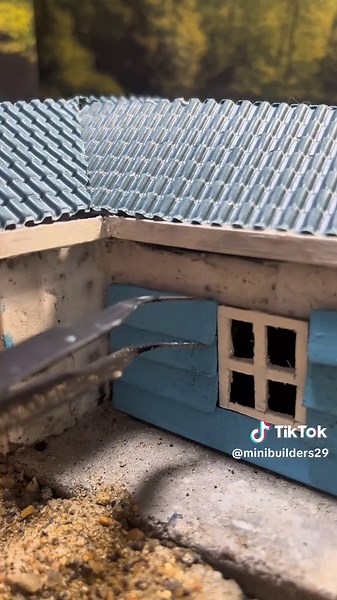 世界最小の家建設現場の職人技