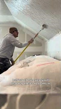 Ceiling texture part 2. More detailed video #drywallfinish #drywalltips #satisfying #fypシ #mudding