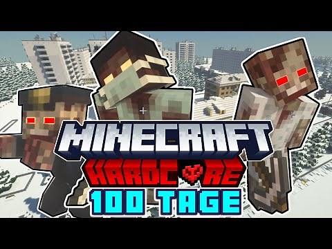 Ich überlebe 100 Tage Minecraft in eine Winter Minecraft Zombie Apokalypse - Minecraft Hardcore
