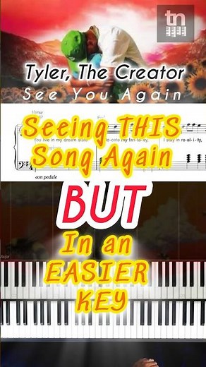 Tyler, The Creator See You Again MADE EASIER Piano Tutorial with Sheet Music & Lyrics