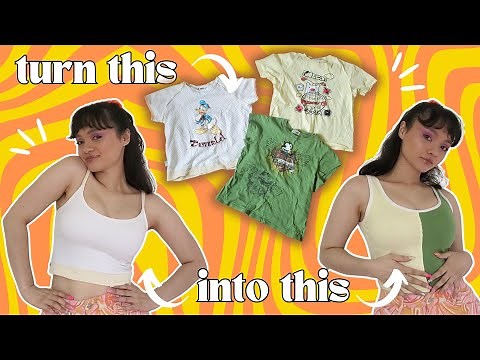 how to transform old t-shirts into tank tops :: upcycle with judie 🌱