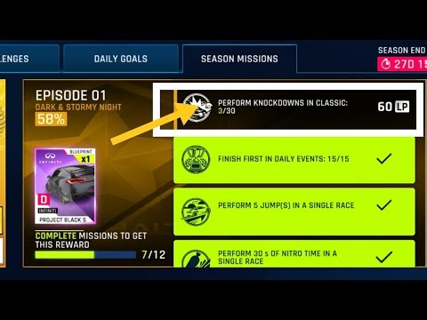 asphalt9 PERFORM KNOCKDOWNS IN CLASSIC: 0/30 episode1 mission.