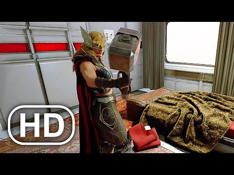 Jane Foster Lifting Thor's Hammer Mjolnir Scene - Marvel's Avengers