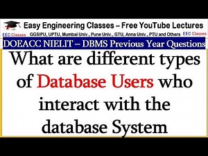 What are different types of Database Users who interact with the database System