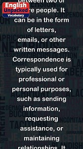 Correspondence