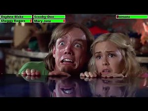 Scooby-Doo (2002) Monsters Invade Hotel Scene with healthbars