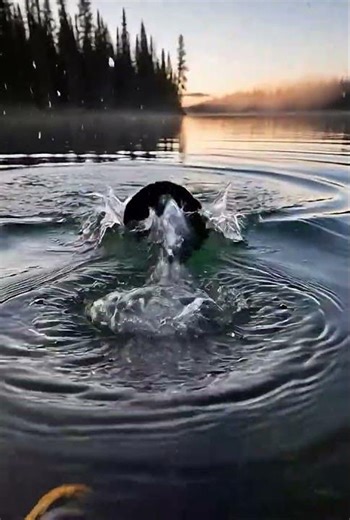 Beaver Tail Slap Alarm at Dusk
