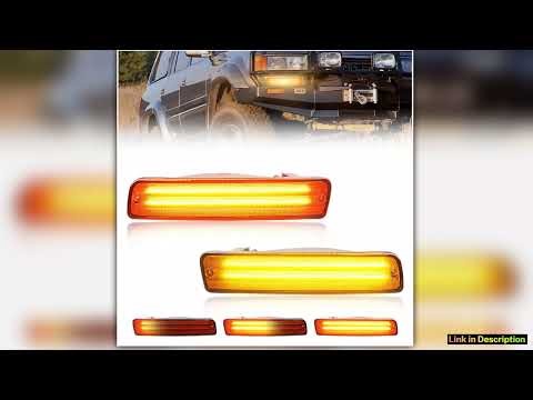 2X Front Bumper Parking Light Turn Signal Light DRL Light W LED For 19911997 Toyota Land Cruiser