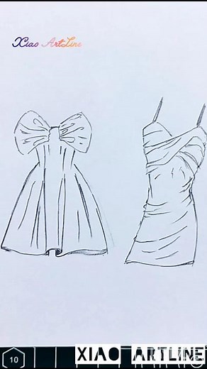 How to draw cute anime dresses | fashion art tips #dress #animedrawing #illustration #anime #easy