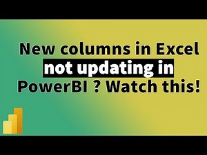 Added new column in excel but not appearing in PowerBI ? Watch this! | MiTutorials