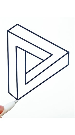 Apprendre à dessiner un triangle impossible facilement