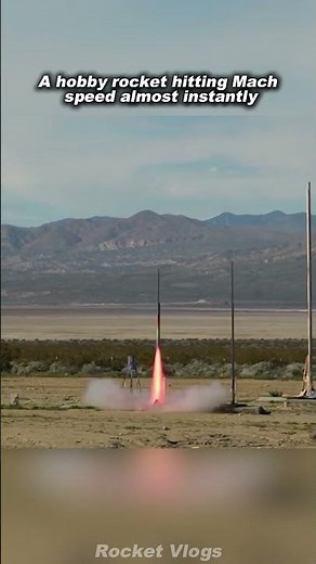 Hobby Rocket Accelerating to Supersonic Speed