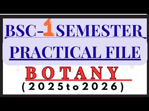 B.Sc 1st Year Botany Practical File || 2025 Botany Practical File || #bsc#newsyllabus #botanyrecord