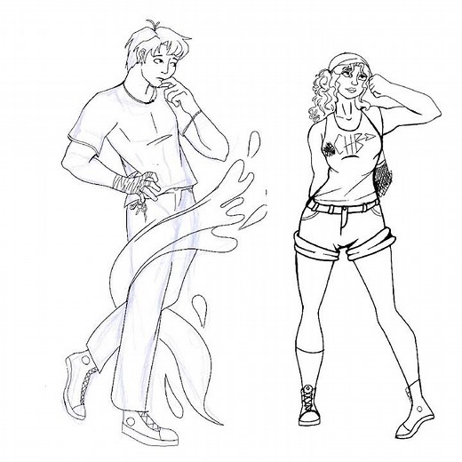Percy and Annabeth drawing||#pjo #percyjackson #art #fanart #annabeth #speedpaint #procreate