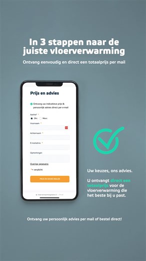 🏡 In 3 stappen naar de juiste vloerverwarming! Maak gebruik van onze eenvoudige keuzehulp tool om te bepalen welke vloerverwarming u nodig heeft. Ontvang direct een materiaal offerte per mail | Vloerverwarming Store