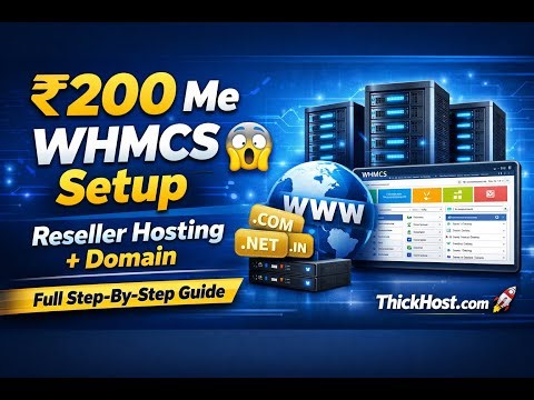 ₹200 Me WHMCS Setup 😱 | Reseller Hosting & Domain Kaise Le | ThickHost