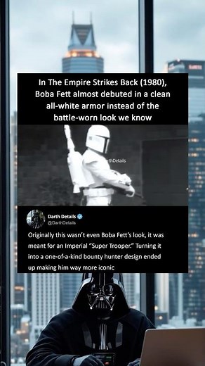 Boba Fett’s Scrapped White Armor Design 😮#starwars