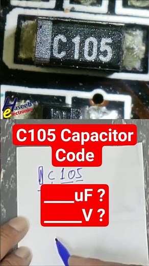 C105 SMD Tantalum Capacitor | Voltage & Capacitance Codes Explained #shorts