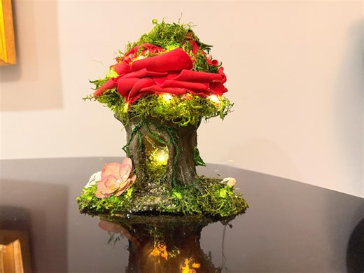 Light-up Fairy House – Rose Tree Stump Cottage - Etsy