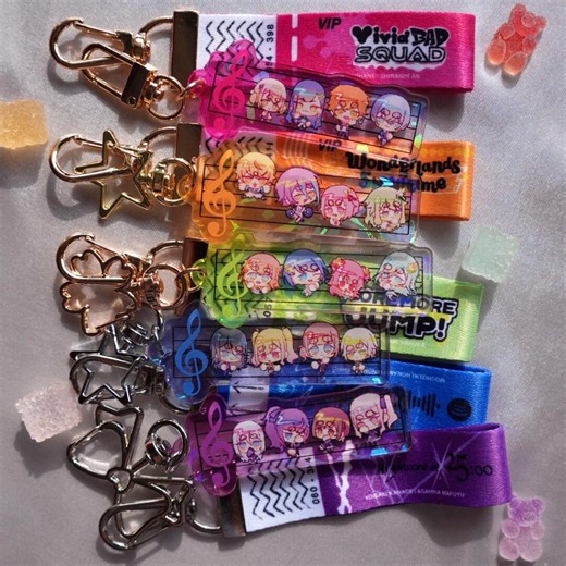 Project Sekai Concert Wristband Lanyard Charm | 2.5" Double-sided Charm With 7.5cm Lanyard | Colorful Stage Charm| Kawaii Rythm Game Gift - Etsy