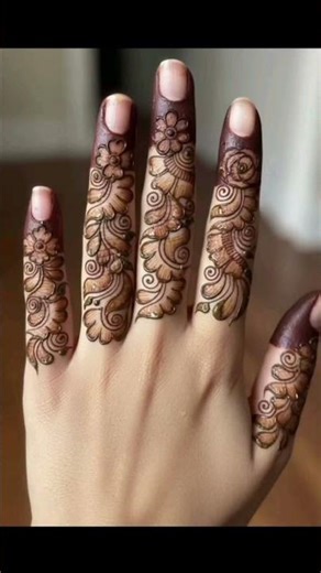 #☘️🌿 most beautiful finger mehandi design #☘️🌿