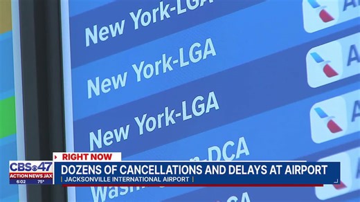 Jacksonville International Airport flights impacted as ice storm moved toward the Northeast