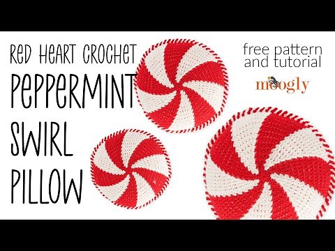 How to Crochet: Peppermint Swirl Pillow