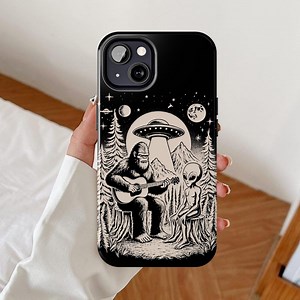 Alien Bigfoot Phone Case, UFO Cosmic iPhone Cover, Space Themed Google Pixel, Extraterrestrial Abduction Samsung Galaxy, Big Foot Yeti Gift - Etsy