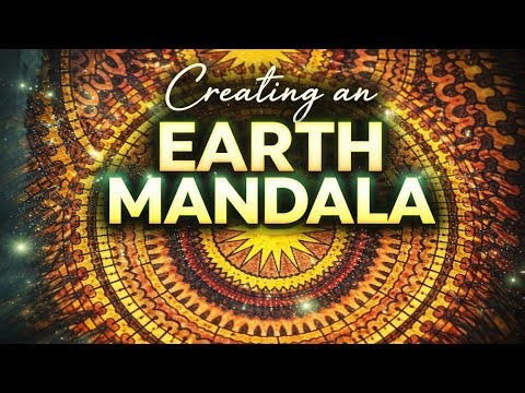 Creating an Earth Mandala 🪐 | Relaxing Art & Meditation (8 min)