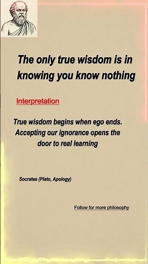 The Only True Wisdom: Knowing You Know Nothing | Socrates | SoulLines_Official