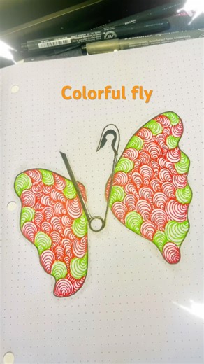 Colorful fly easy drawing ✍️